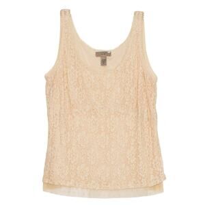 Vintage Tank Top Lace Floral Y2K Cottage Romantic Boho Feminine Minimalist XL